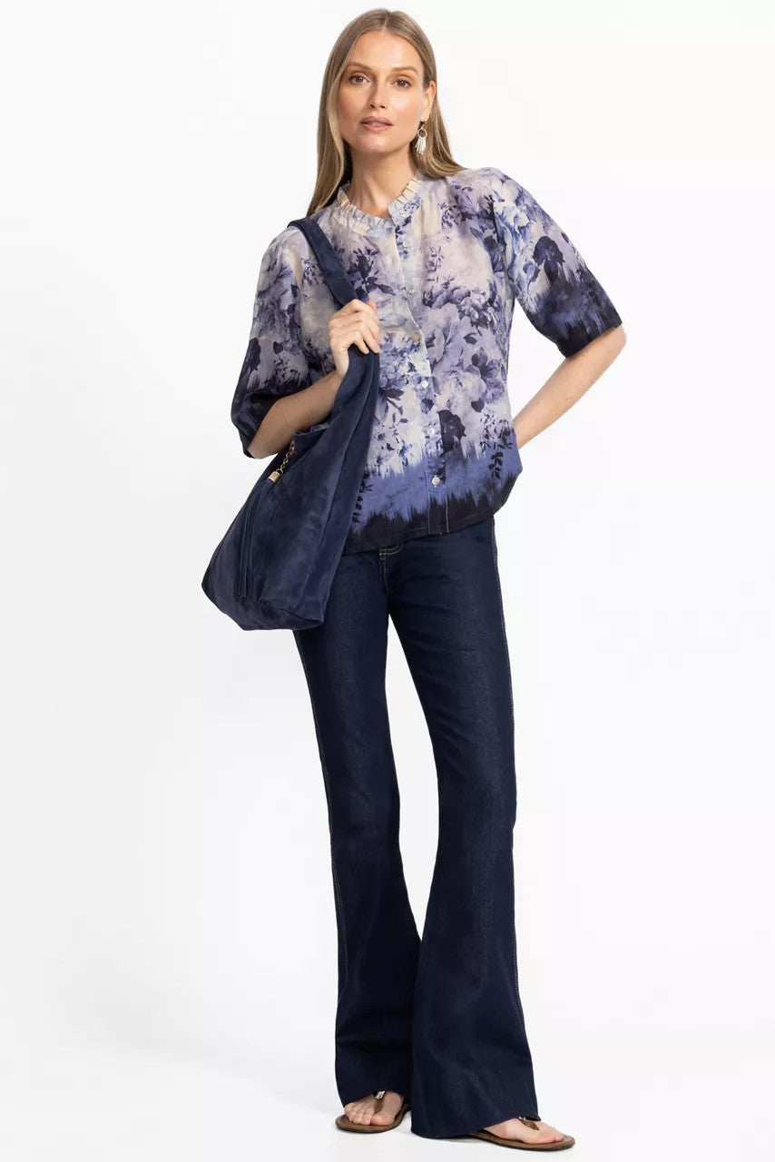 RUFFLE NECK SHIRT