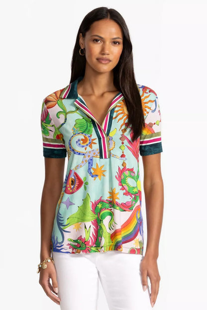 THE JANIE FAVORITE SHORT SLEEVE SWING POLO