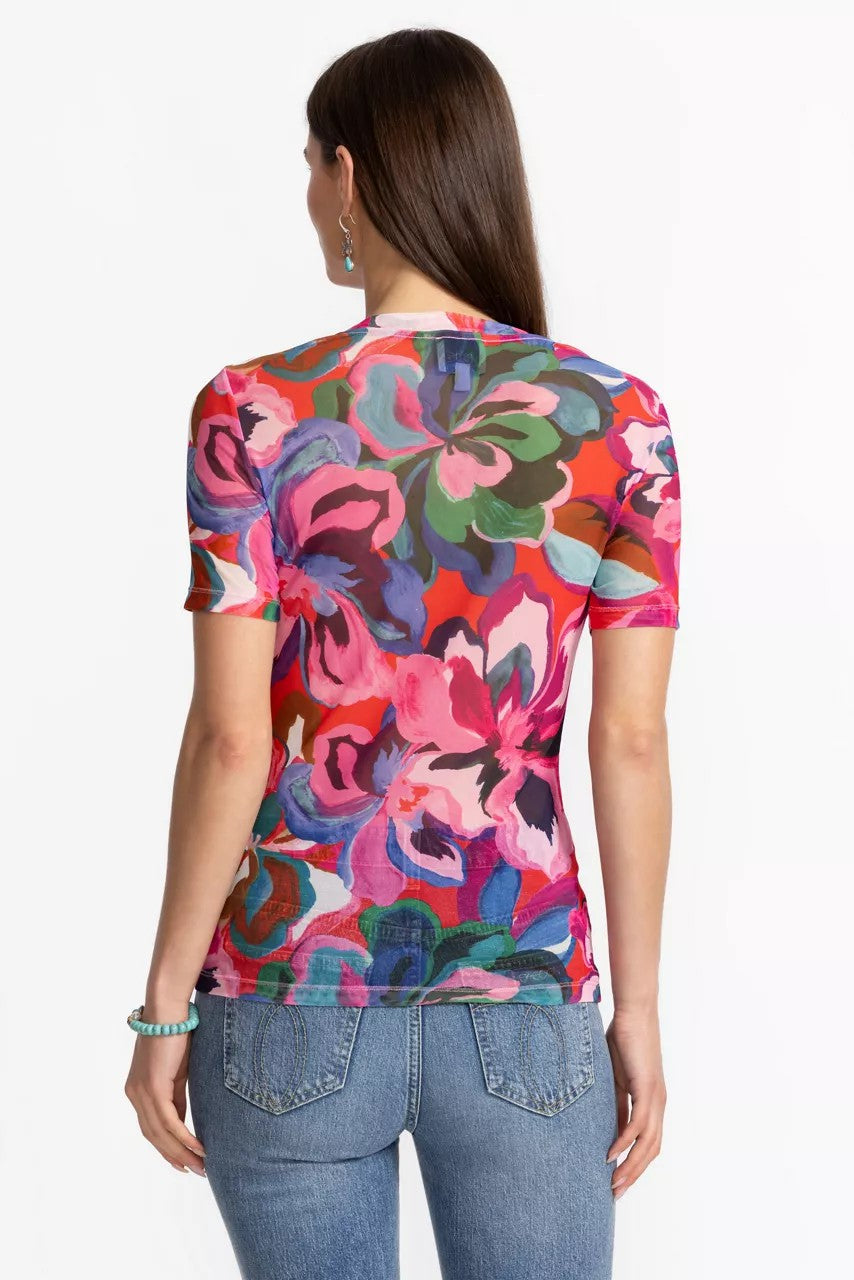 ELEANOR SHORT SLEEVE MESH TEE