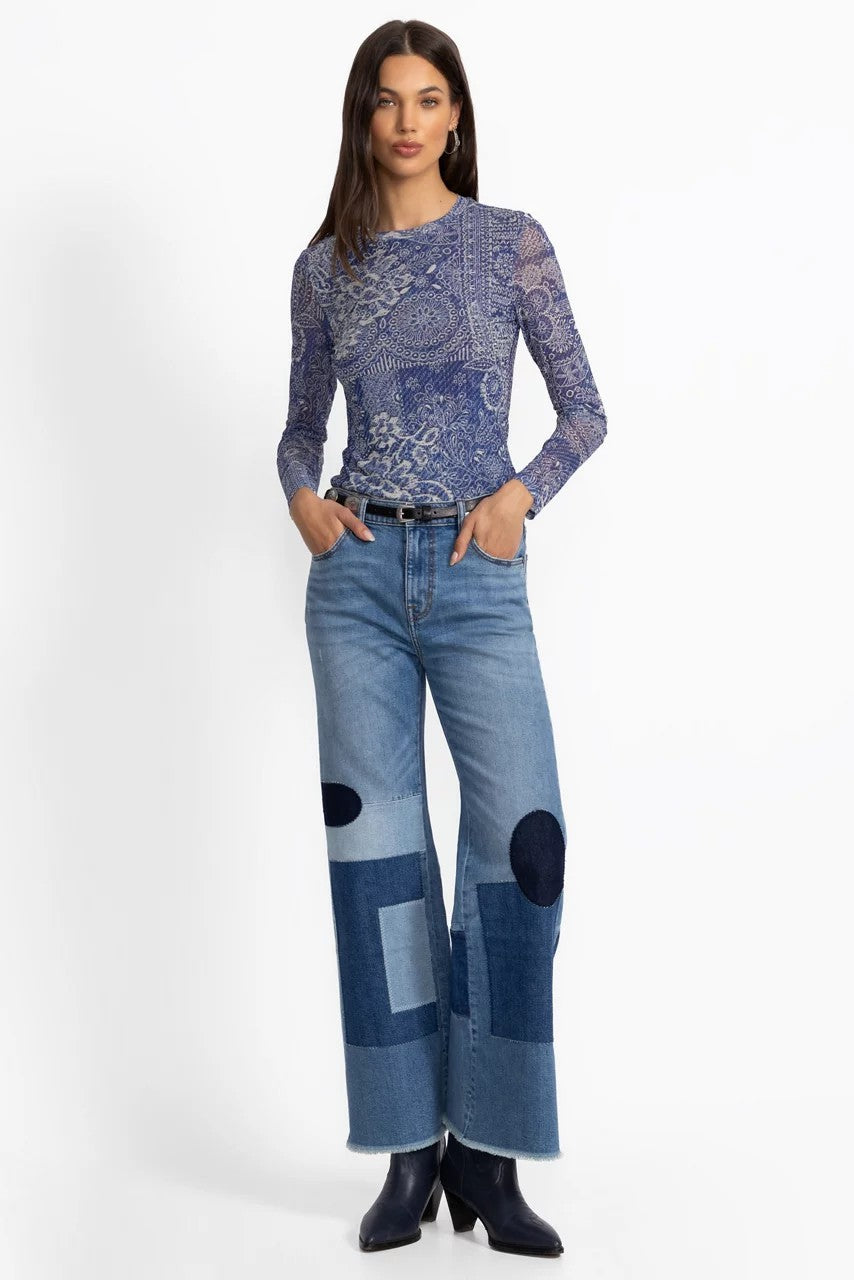 THE PATCHED STRAIGHT FLARE JEAN