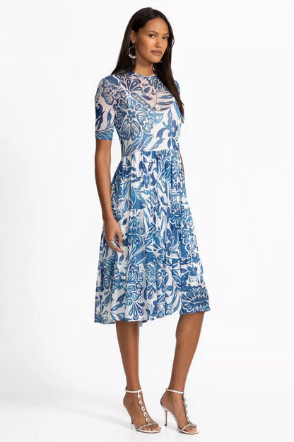 MESH TIERED DRESS