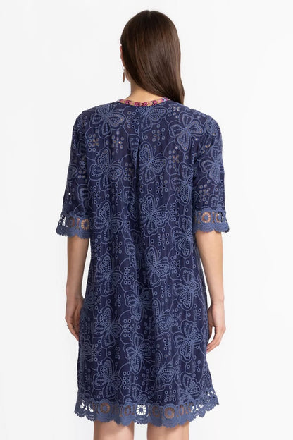 MALFI MANDARIN COLLAR DRESS