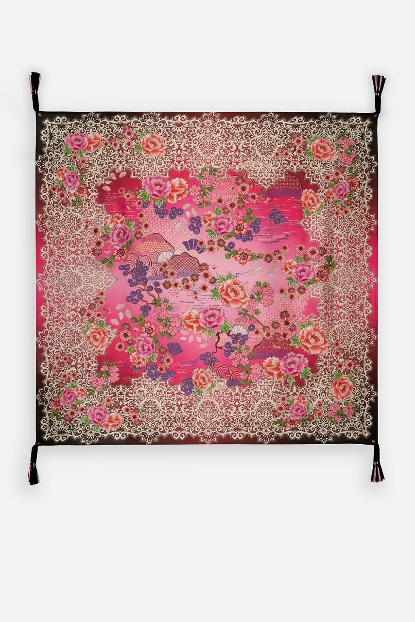 PINK LACE SCARF