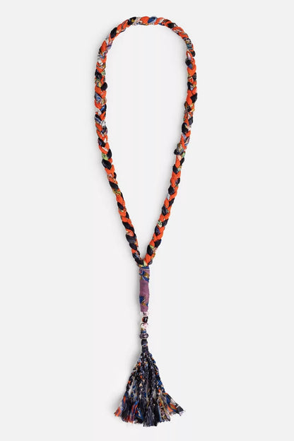 BRAIDED CRYSTAL NECKLACE