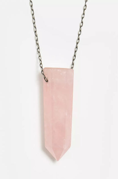 Joseph Brooks Rose Quartz Necklace