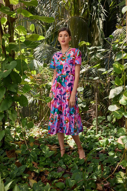 SMOCKED TIER DRESS