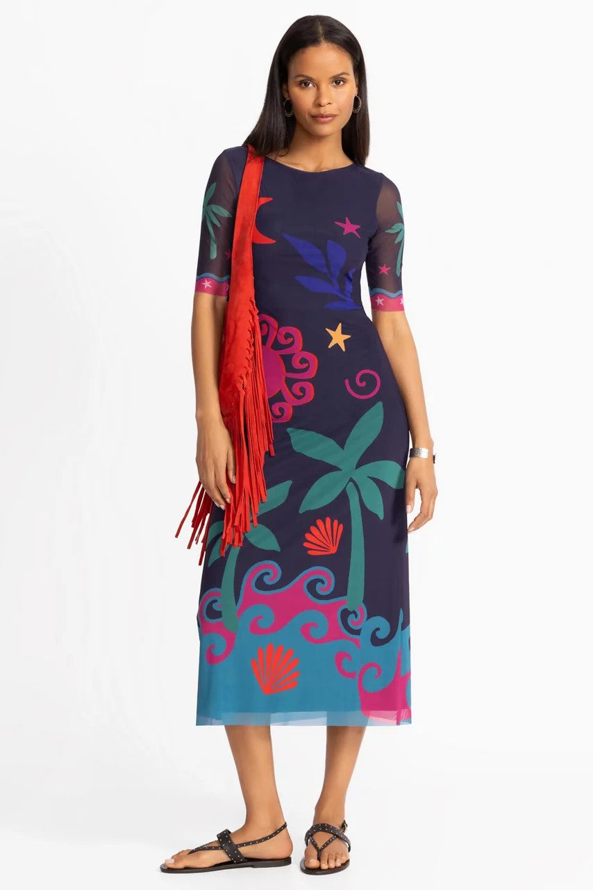 ASTRID MESH MIDI DRESS