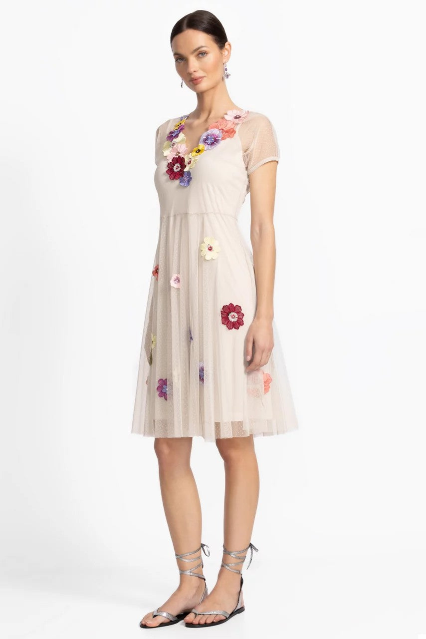 MARSHA DOT MESH DRESS