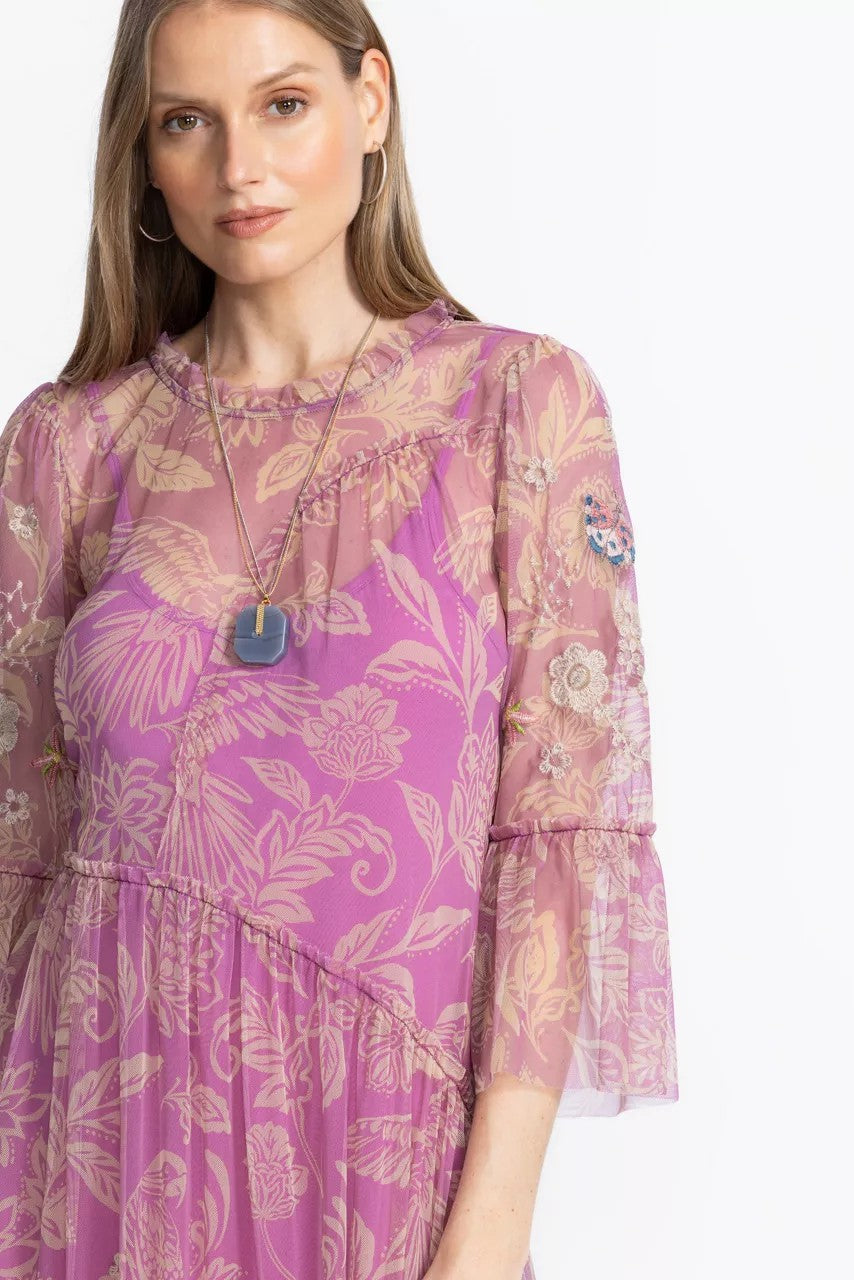 MAZZY ARCHING RUFFLES DRESS
