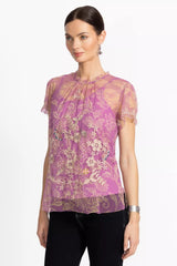 MAZZY RUFFLE NECK BLOUSE