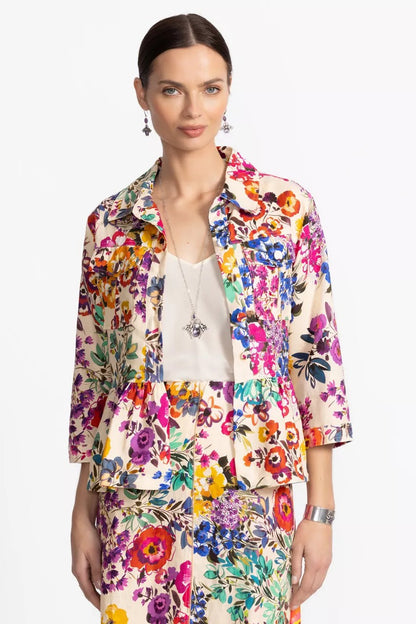 PEPLUM LINEN JACKET