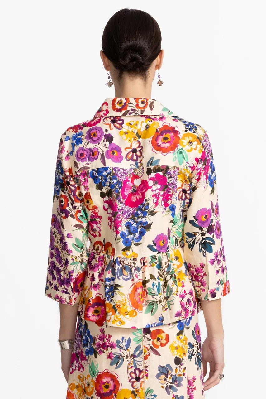 PEPLUM LINEN JACKET
