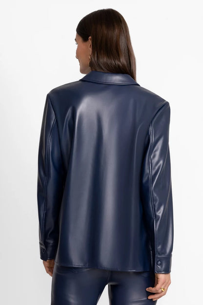 IMANI VEGAN LEATHER SHACKET
