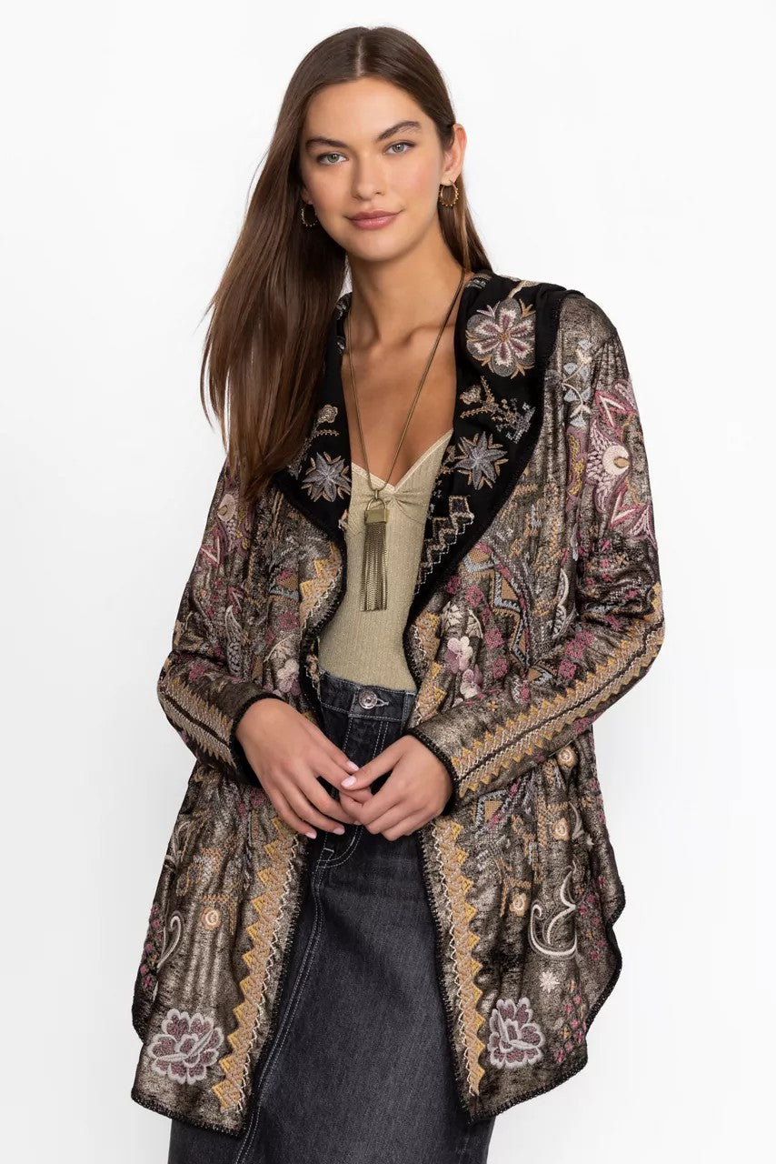BIYA METALLIC SHORT HOODIE