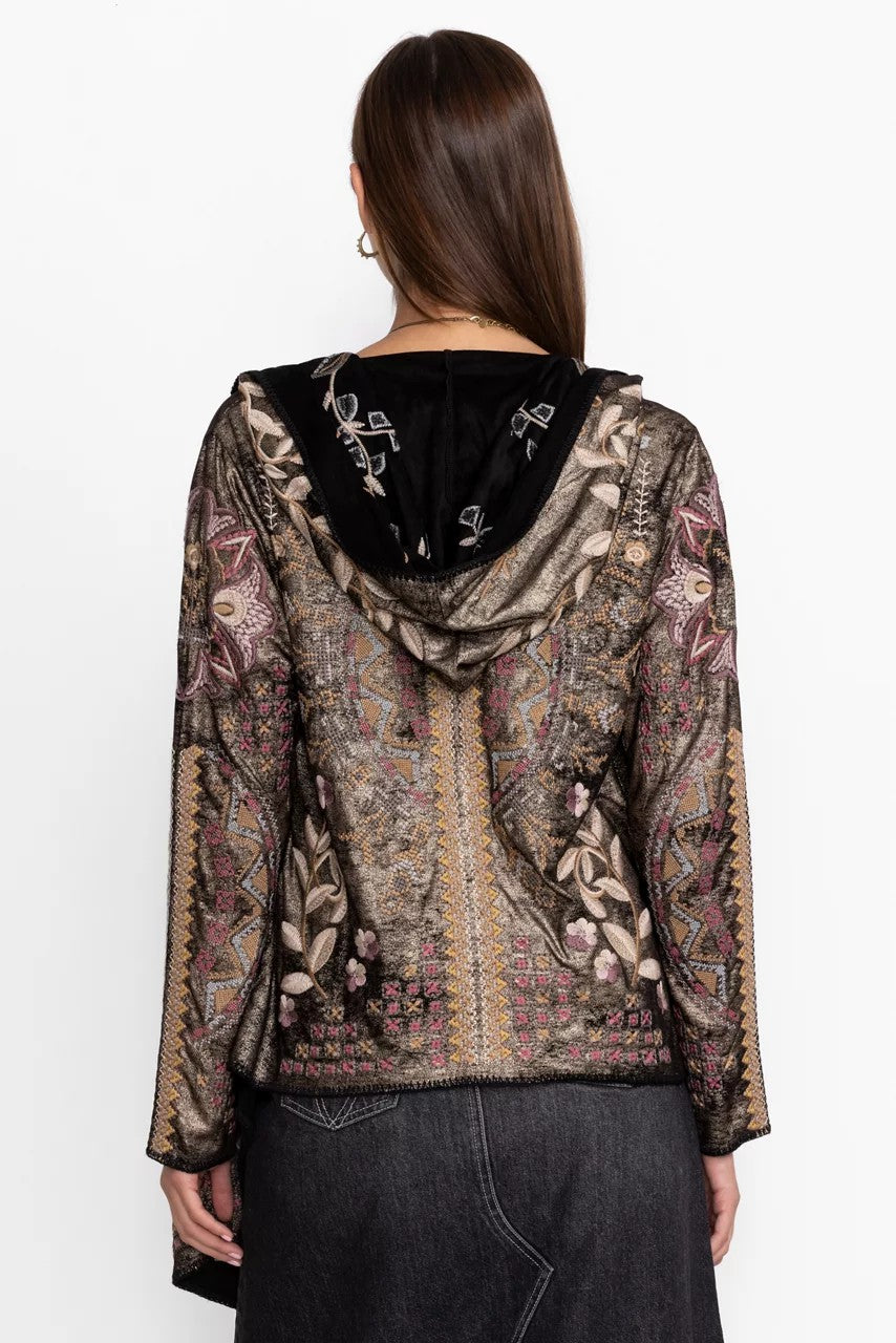 BIYA METALLIC SHORT HOODIE