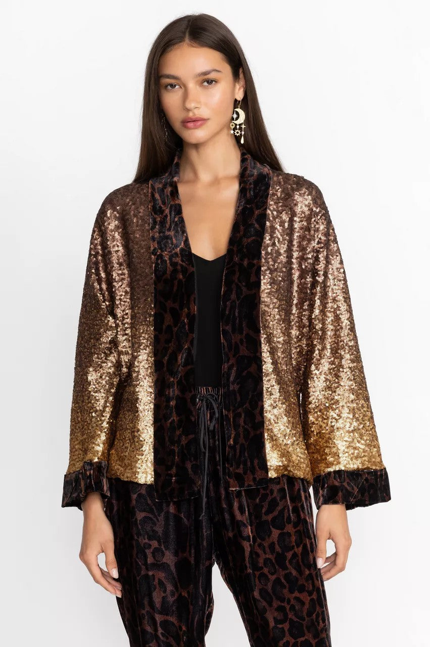 Sequin Gold Plaza Kimono