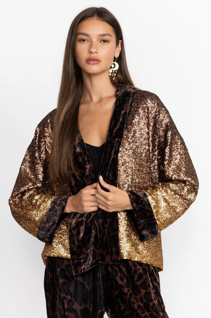 Sequin Gold Plaza Kimono