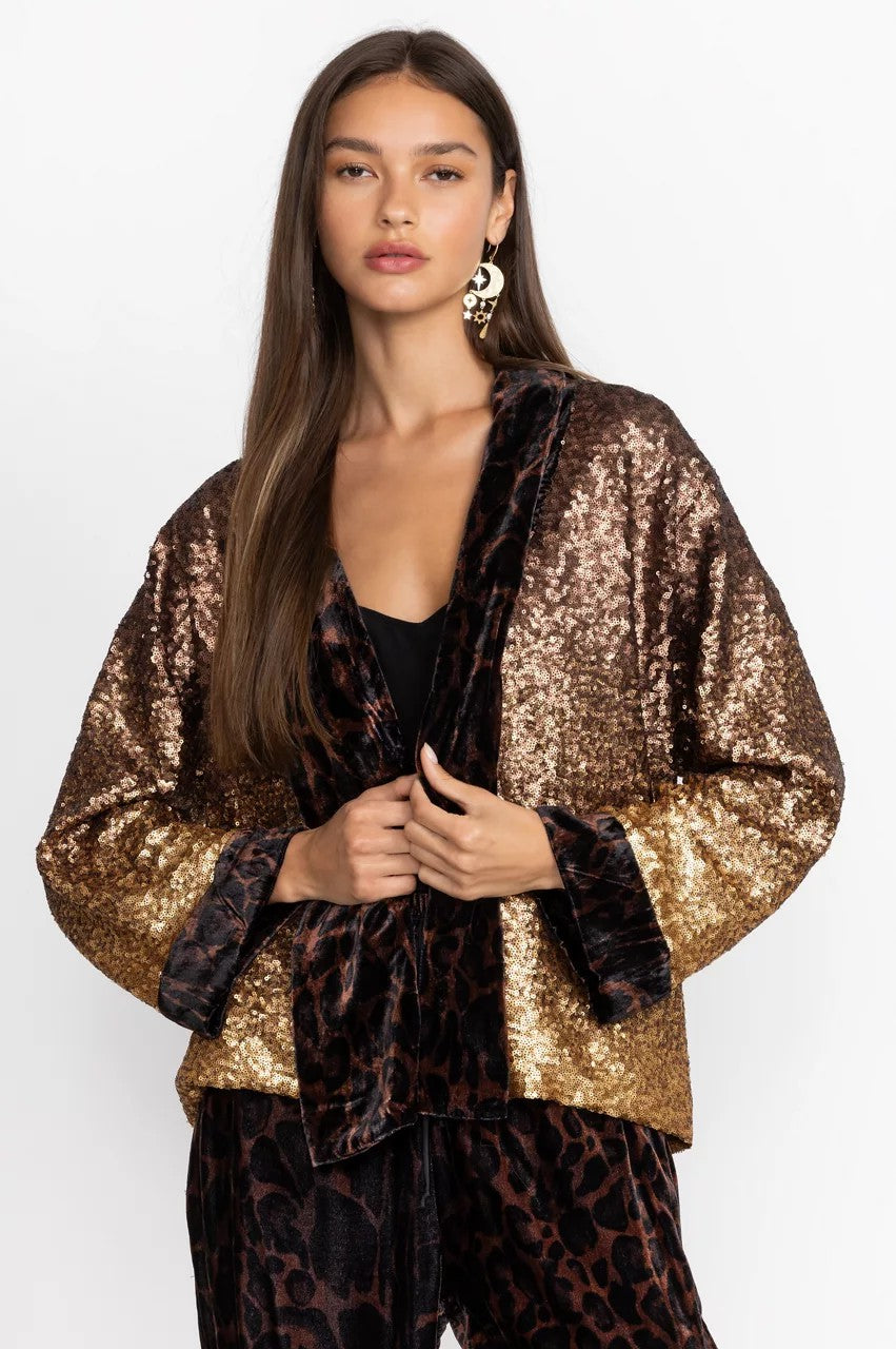 Sequin Gold Plaza Kimono