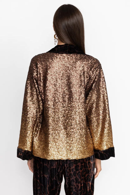 Sequin Gold Plaza Kimono