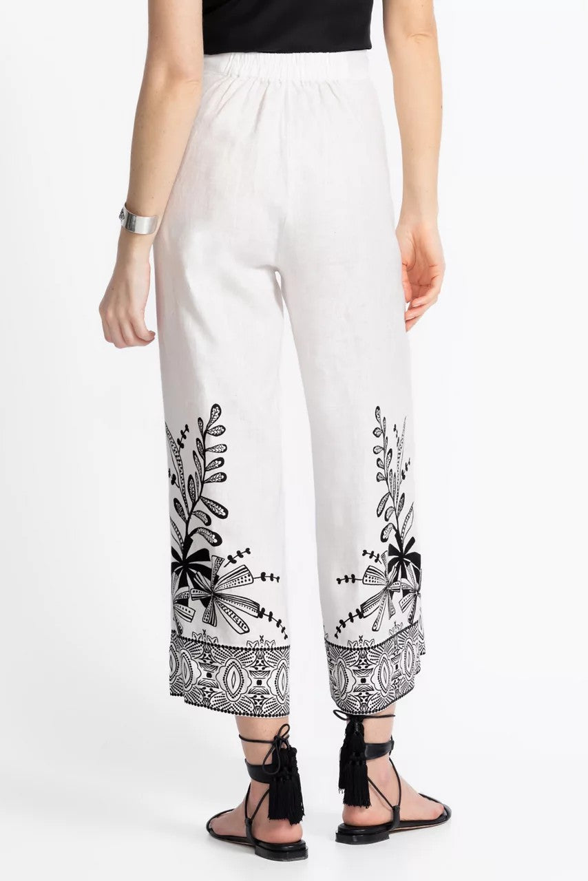 PLEATED LINEN CULOTTE