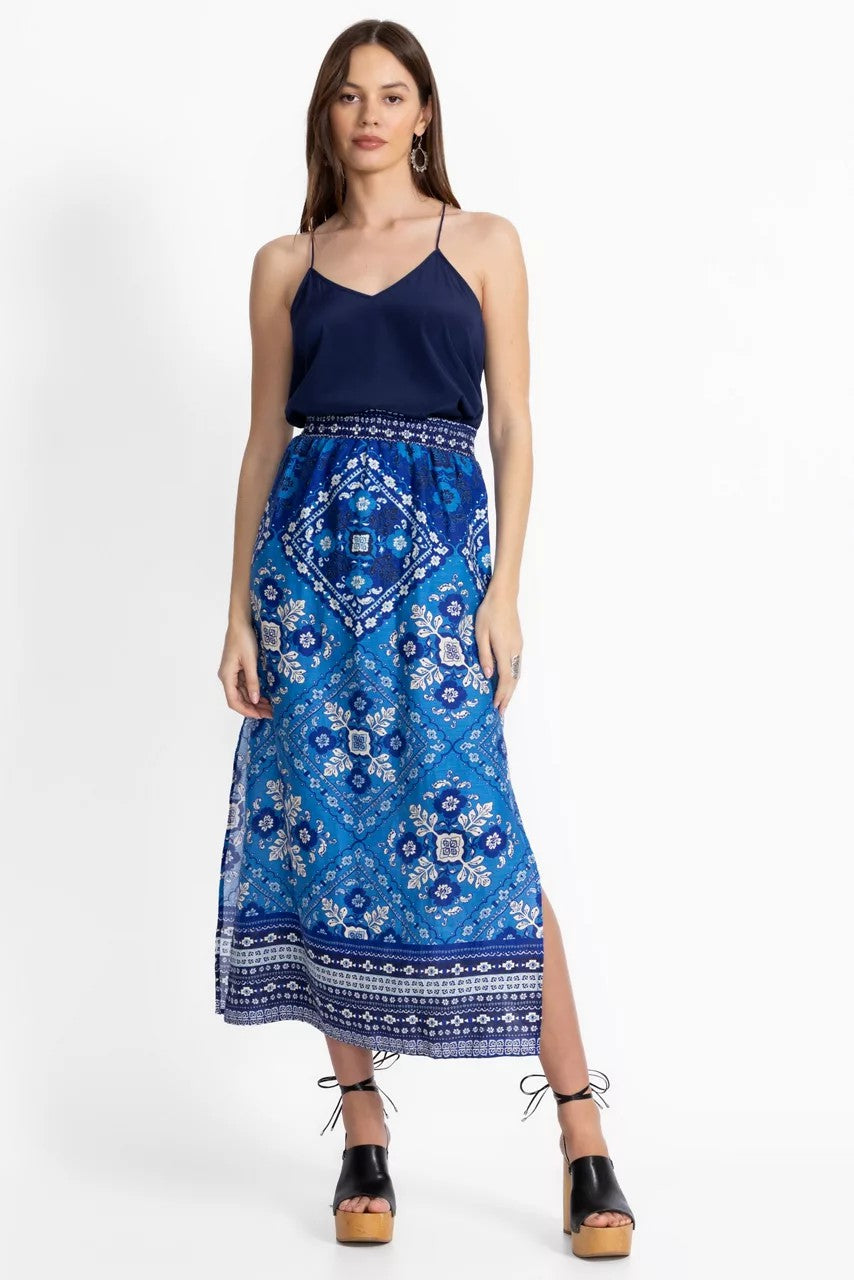 LINEN HIGH SLIT SKIRT