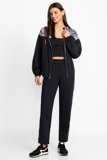 BEE ACTIVE TUXEDO STRIPE TRAVELER PANT