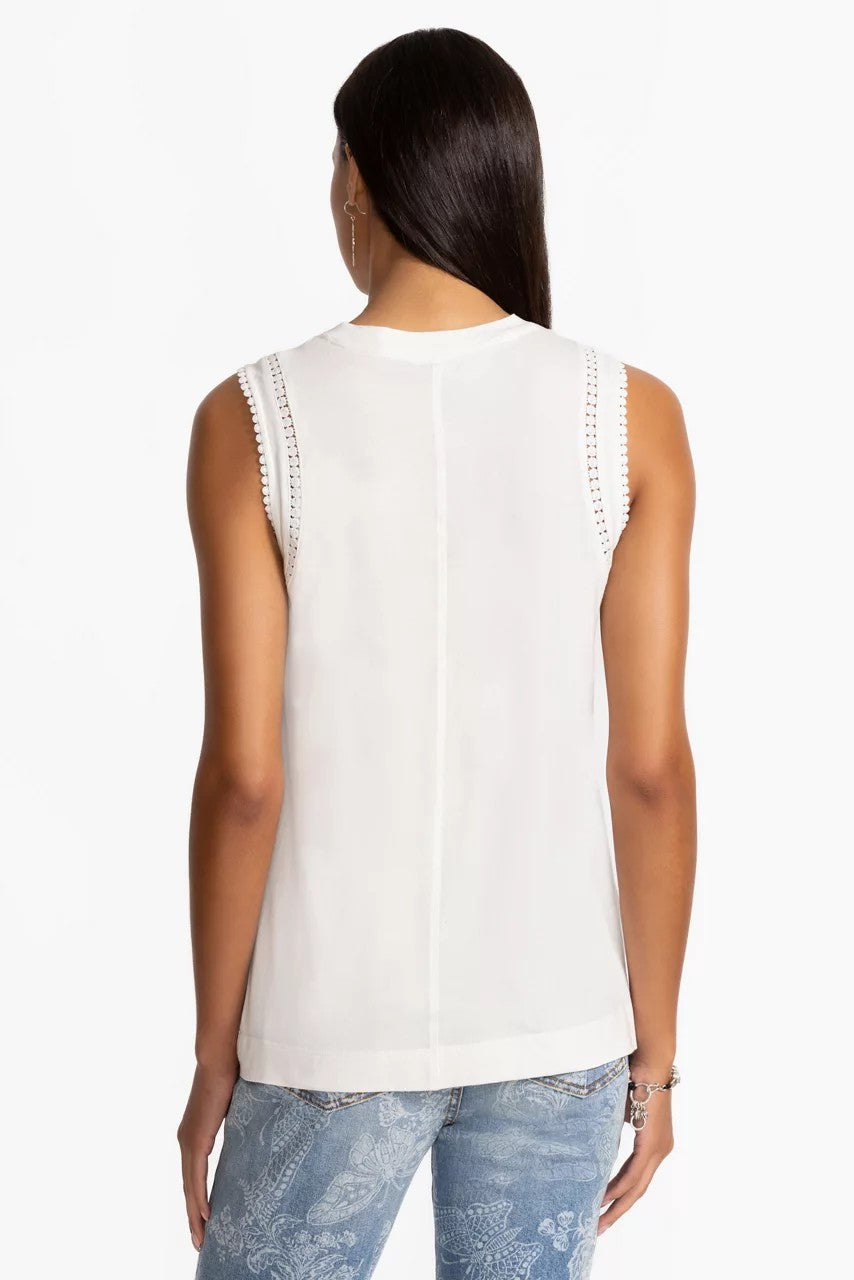 CROCHET CREW NECK TANK