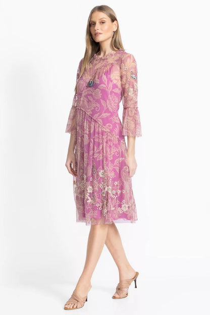 MAZZY ARCHING RUFFLES DRESS