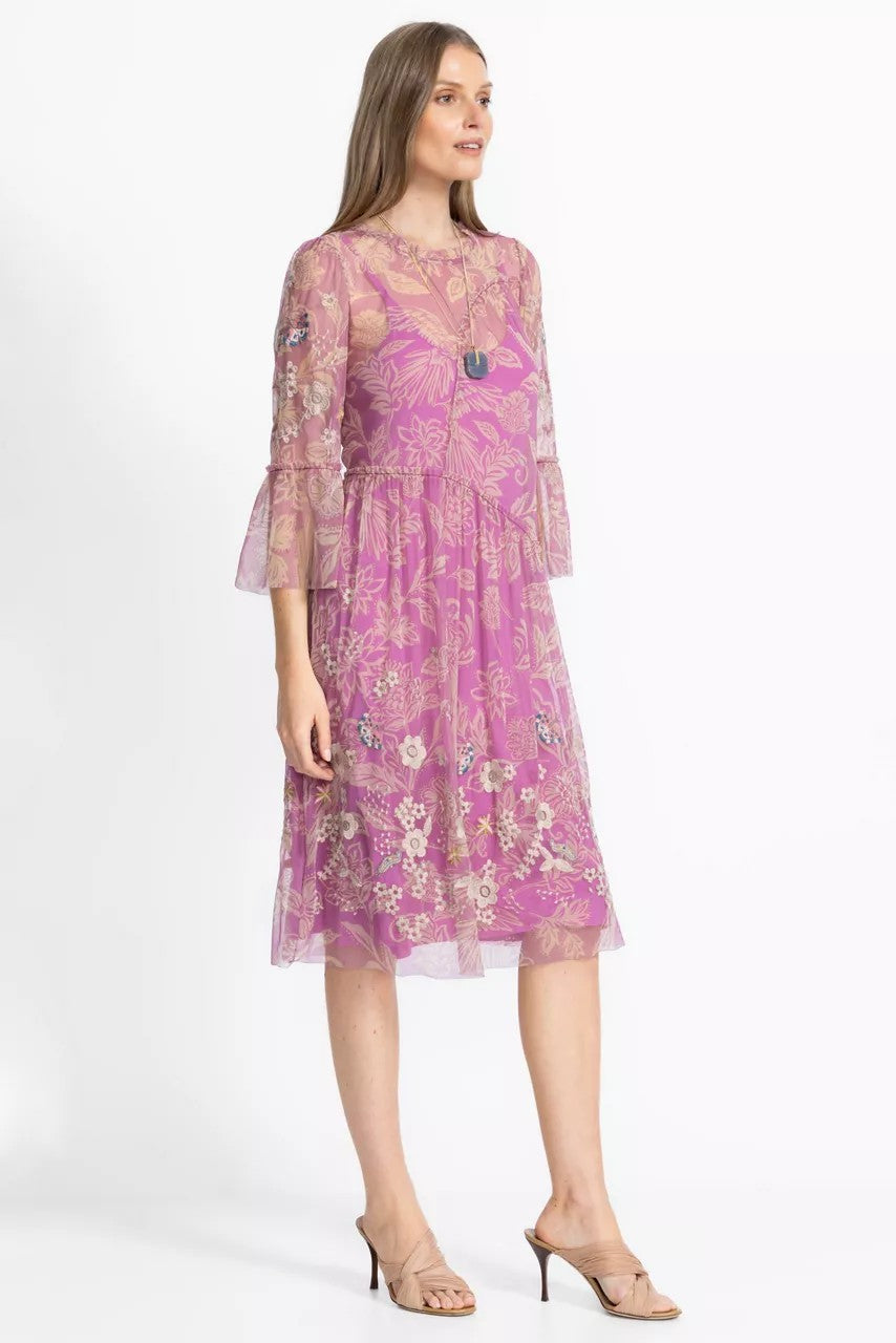 MAZZY ARCHING RUFFLES DRESS