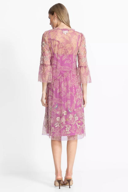 MAZZY ARCHING RUFFLES DRESS