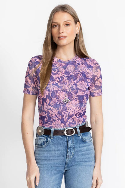 ELEANOR SHORT SLEEVE MESH TEE