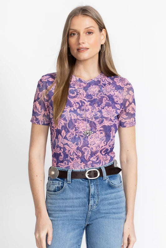 ELEANOR SHORT SLEEVE MESH TEE
