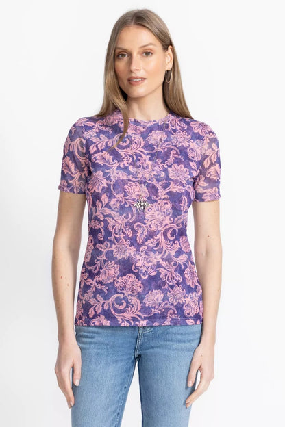 ELEANOR SHORT SLEEVE MESH TEE