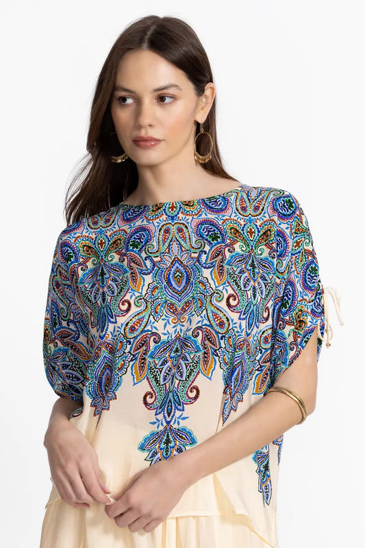 RUCHED SLEEVE BLOUSE
