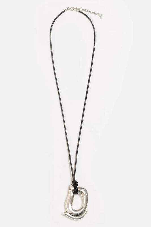 ABSTRACT SWOOSH PENDANT NECKLACE