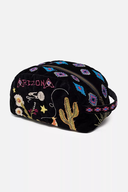 ARIZONA COTTON VELVET MAKEUP BAG