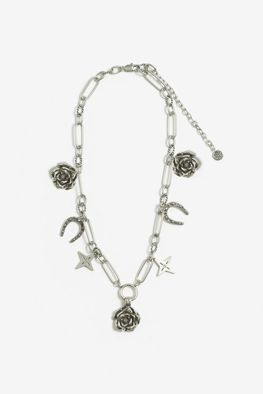 WESTERN ROSE CHARM NECKLACE