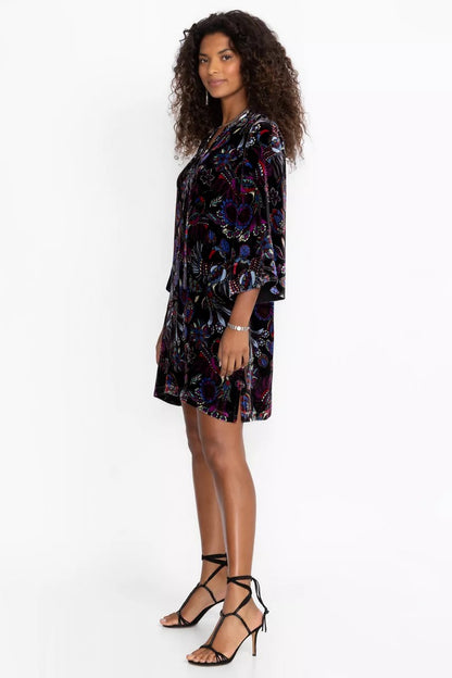 TIE FRONT KIMONO DRESS