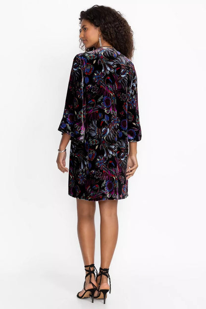 TIE FRONT KIMONO DRESS