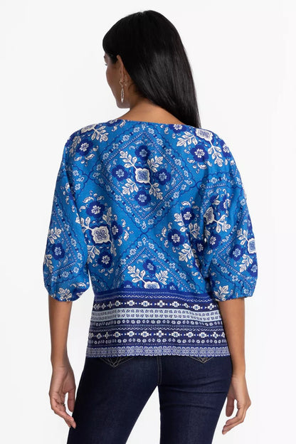 LINEN BOATNECK BLOUSE