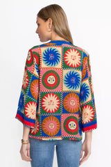 FRONT TIE VILLA BLOUSE