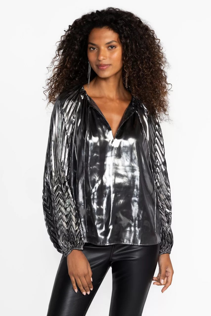 GEMMA PLEATED BLOUSE