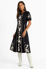 SEAMED KNIT DRESS