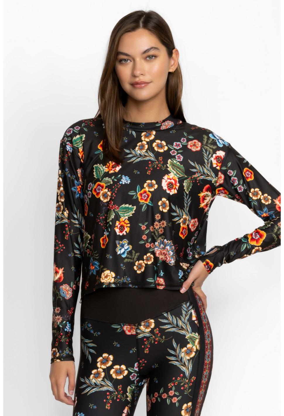 Women Active | Johnny Was Ardell Mock Neck Step Hem Tee Ardell