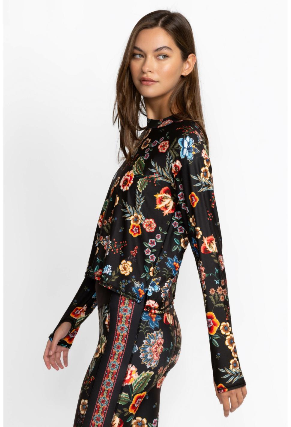 Women Active | Johnny Was Ardell Mock Neck Step Hem Tee Ardell