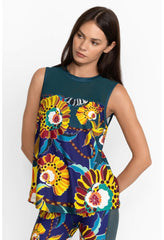 Women Active | Johnny Was Bee Active High Low Mesh Contrast Tank Kimbra