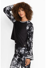 Women Active | Johnny Was Bee Active Kimono Sleeve Swing Tee Charcoal Dreamer