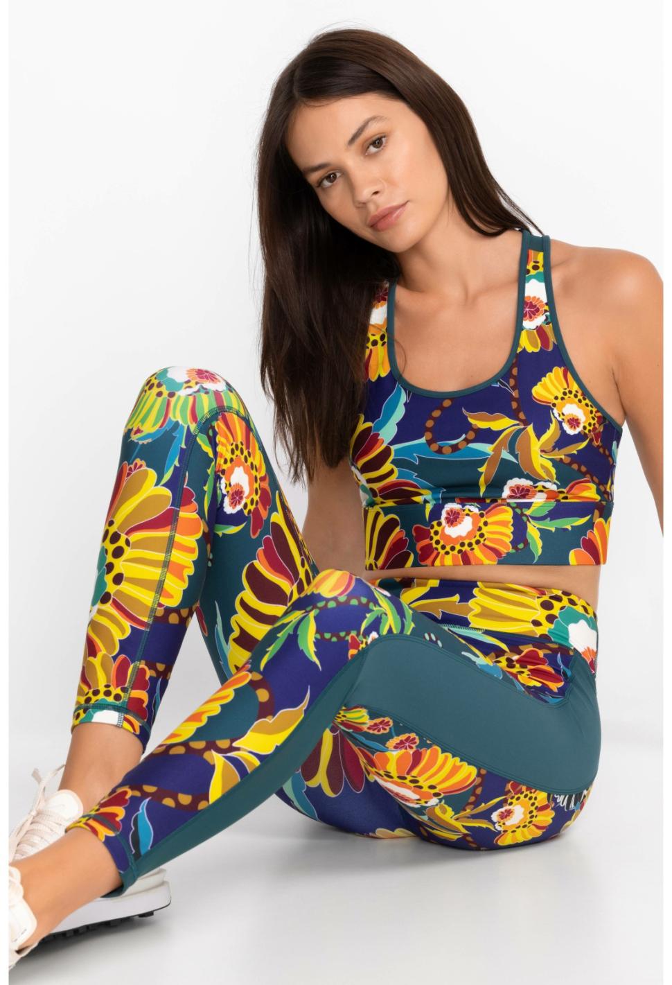 Women Active | Johnny Was Bee Active Mesh Panel Active Legging Kimbra