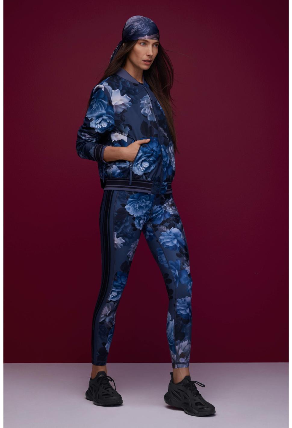 Women Active | Johnny Was Grey Peony High Waist Sculpting Legging Grey Peony