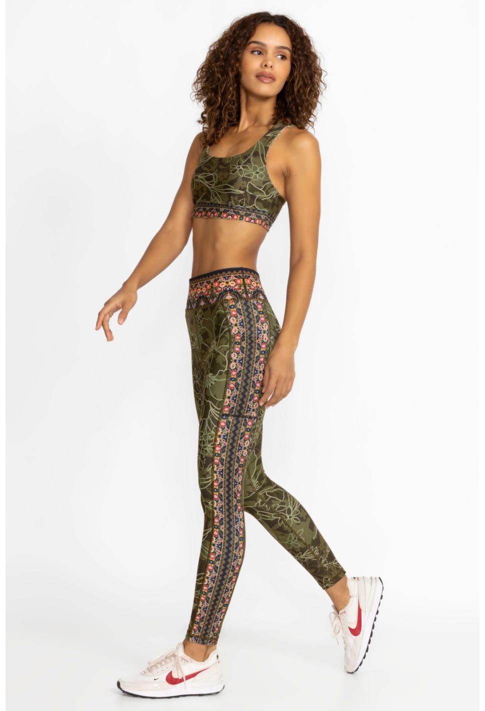 Women Active | Johnny Was Hirz Camo High Waist Ribbed Waistband Le Hirz